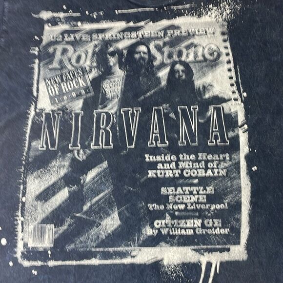 Rolling Stones Collection Nirvana Blue Tee T-Shirt Size XL - Picture 3 of 5